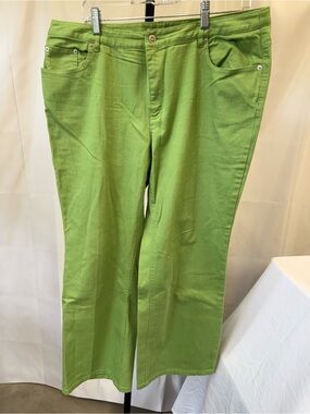 Talbots Woman’s Petities 16W Green Classic Fit Jean straight leg